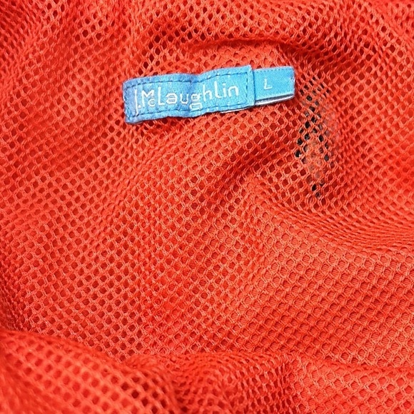 Men’s J. McLaughlin Orange Tropical Print Swim Trunks Size Large - Picture 6 of 8